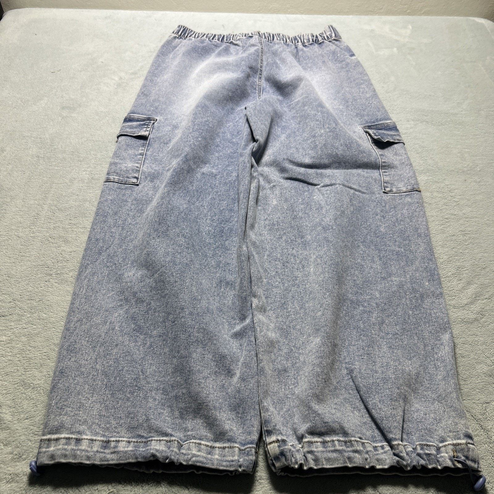 Wrangler 2000s Beyond Baggy Cargo Jeans Medium 34x27 Wide Strap Leg Size 30" / US 8 / IT 44 - 16 Thumbnail