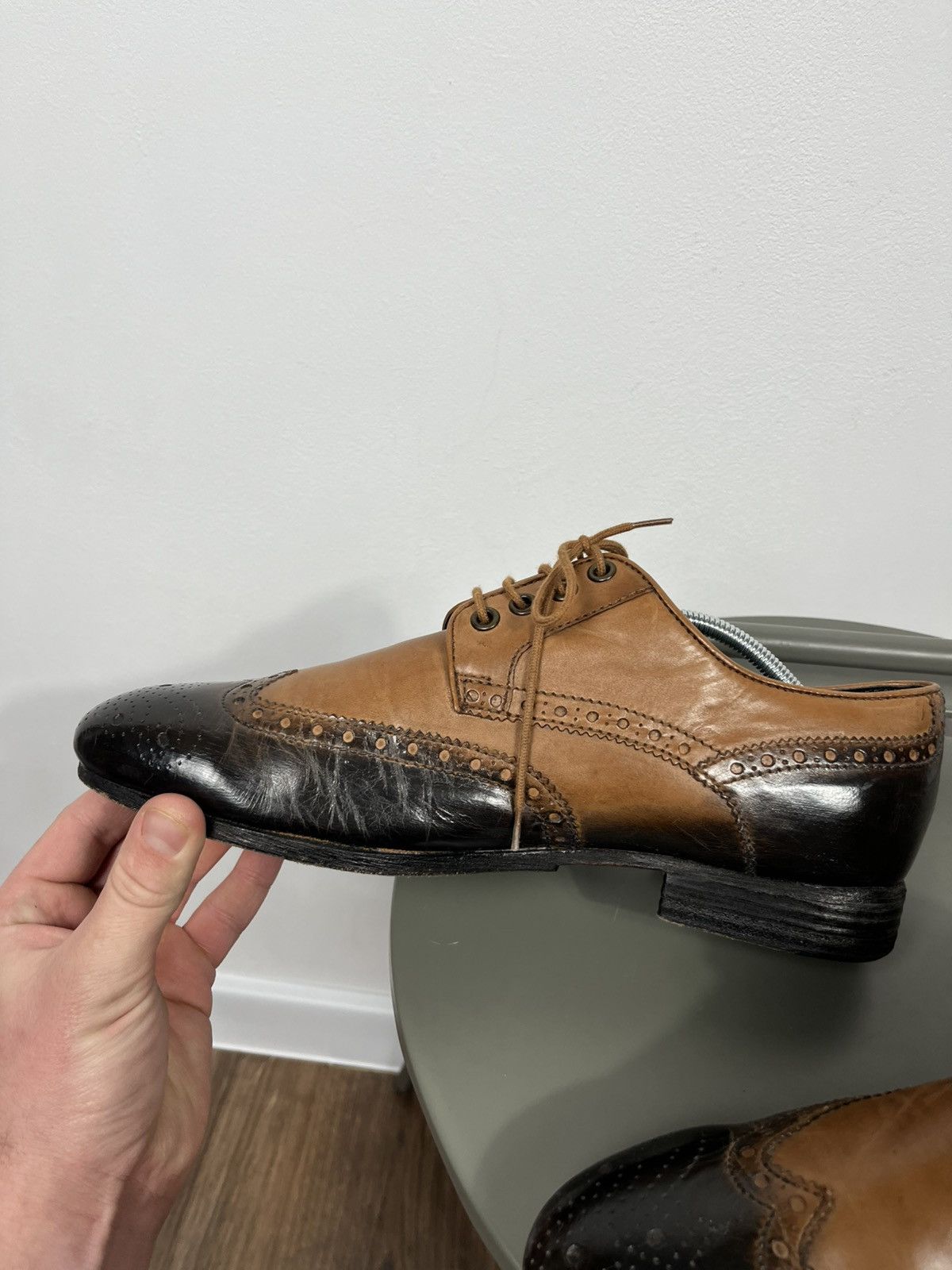 Hugo Boss BOSS Orange Leather Brogue Shoes Two Tone EU 40 Size US 6 / EU 39 - 10 Thumbnail