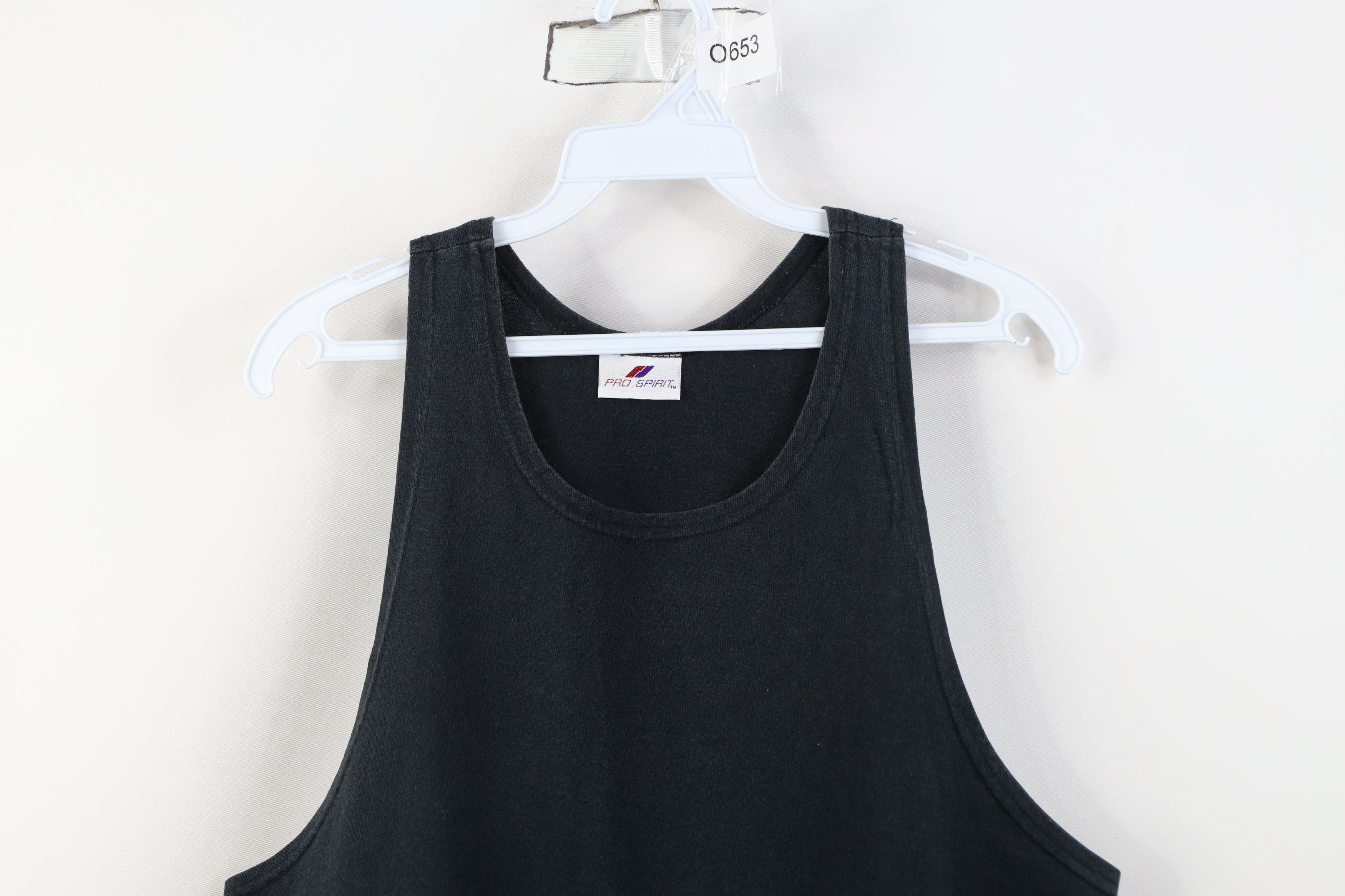 Vintage Vintage 90s Streetwear Blank Tank Top T-Shirt Black Cotton Size US M / EU 48-50 / 2 - 2 Thumbnail
