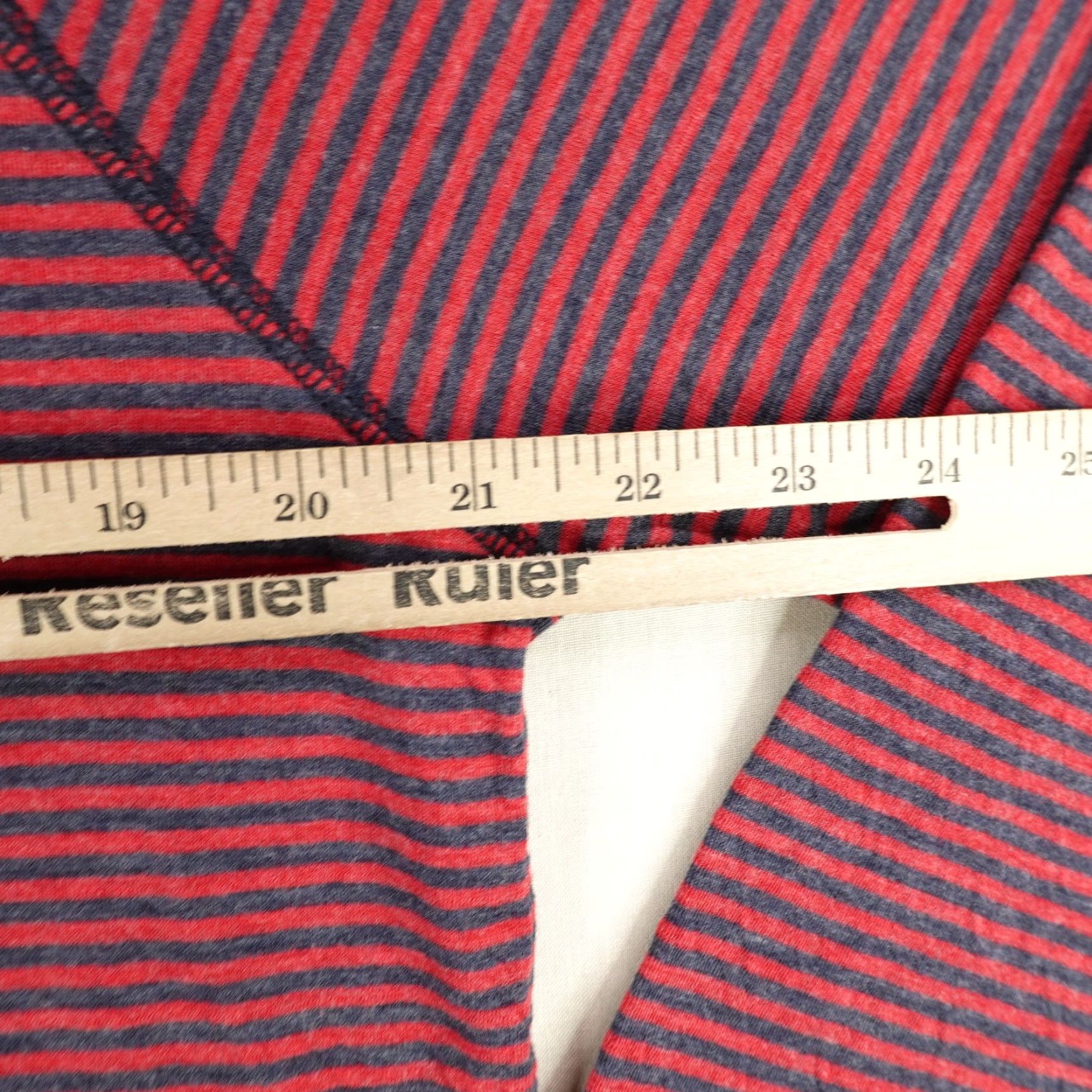 Faherty Faherty Shirt Mens Large Red Stripes Cumberland Cloud Henley Raglan Pullover Size US L / EU 52-54 / 3 - 7 Thumbnail