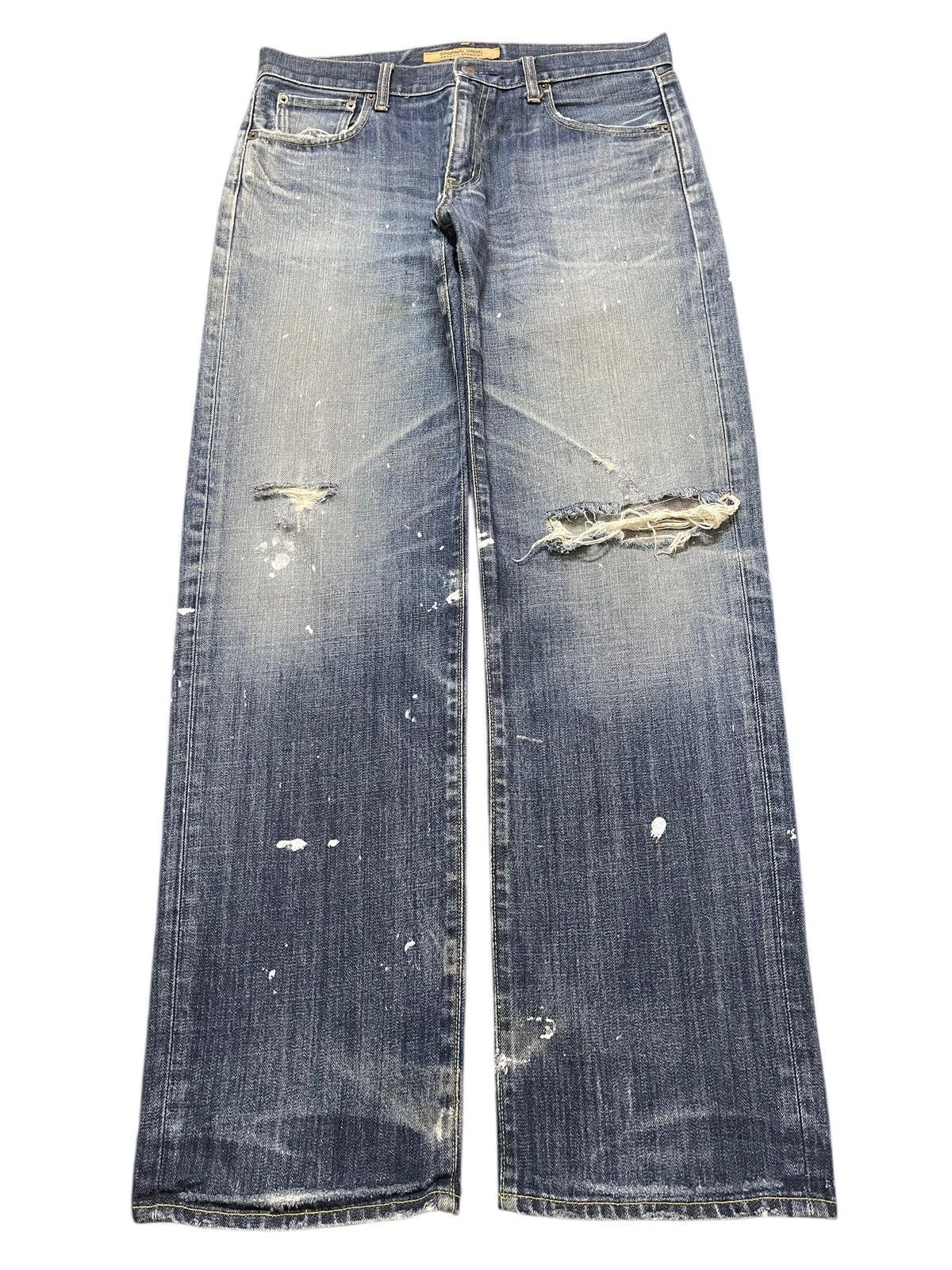 Uniqlo Vintage Japan Uniqlo Faded Wash Paint Splatter Distressed Size US 34 / EU 50 - 1 Thumbnail