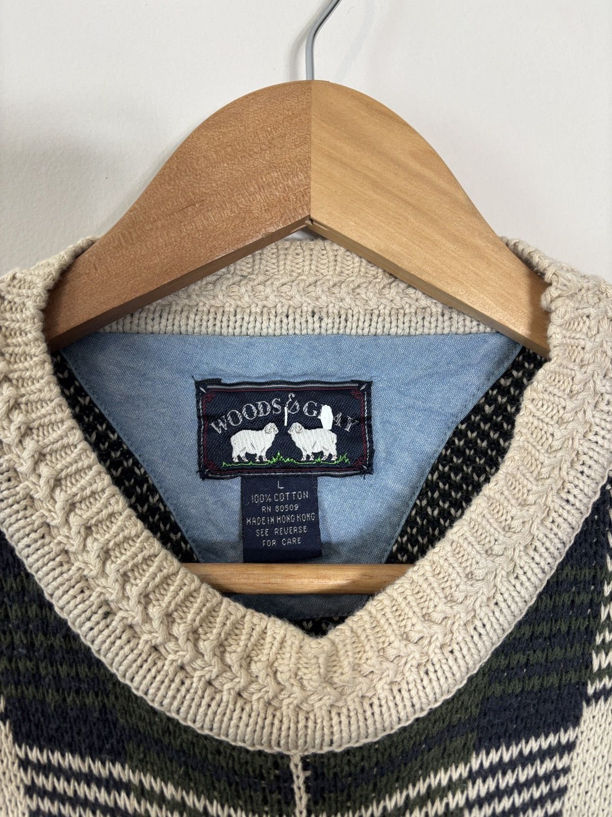 Vintage Vintage Woods & Gray Knit Sweater Large Size US L / EU 52-54 / 3 - 2 Thumbnail