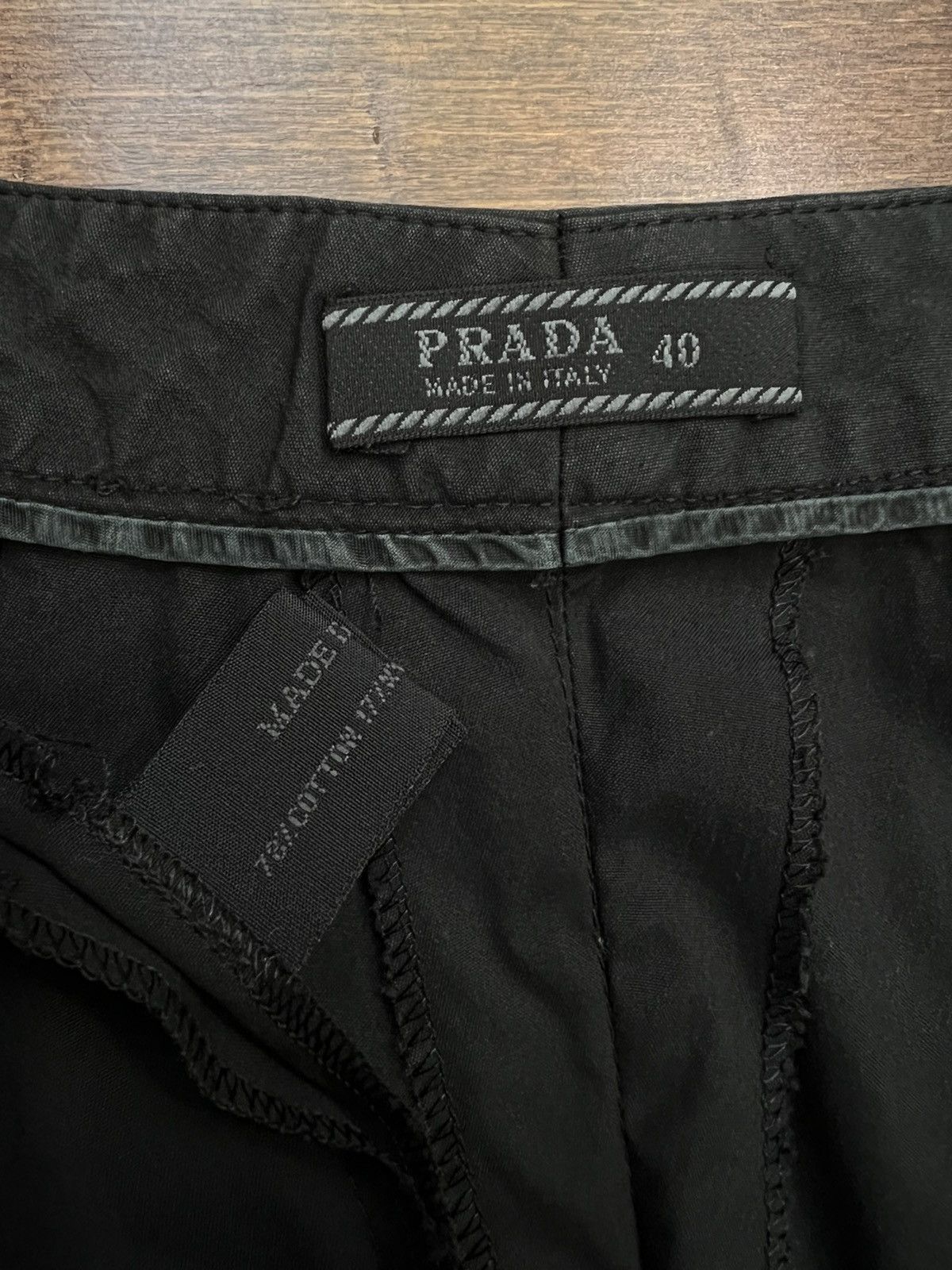 PRADA archive slacks 00s archive wide flare slacks black mode