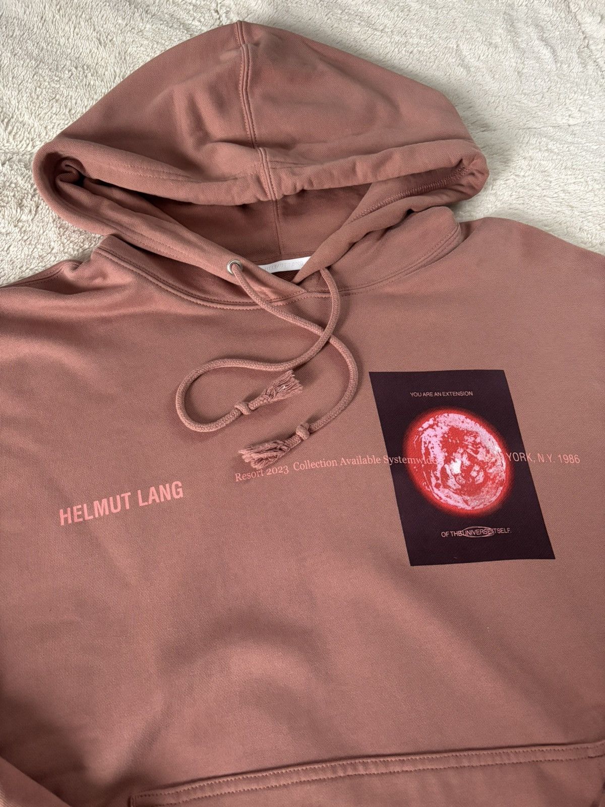 Helmut Lang Helmut Lang Pink Space Hoodie Size US XL / EU 56 / 4 - 2 Thumbnail