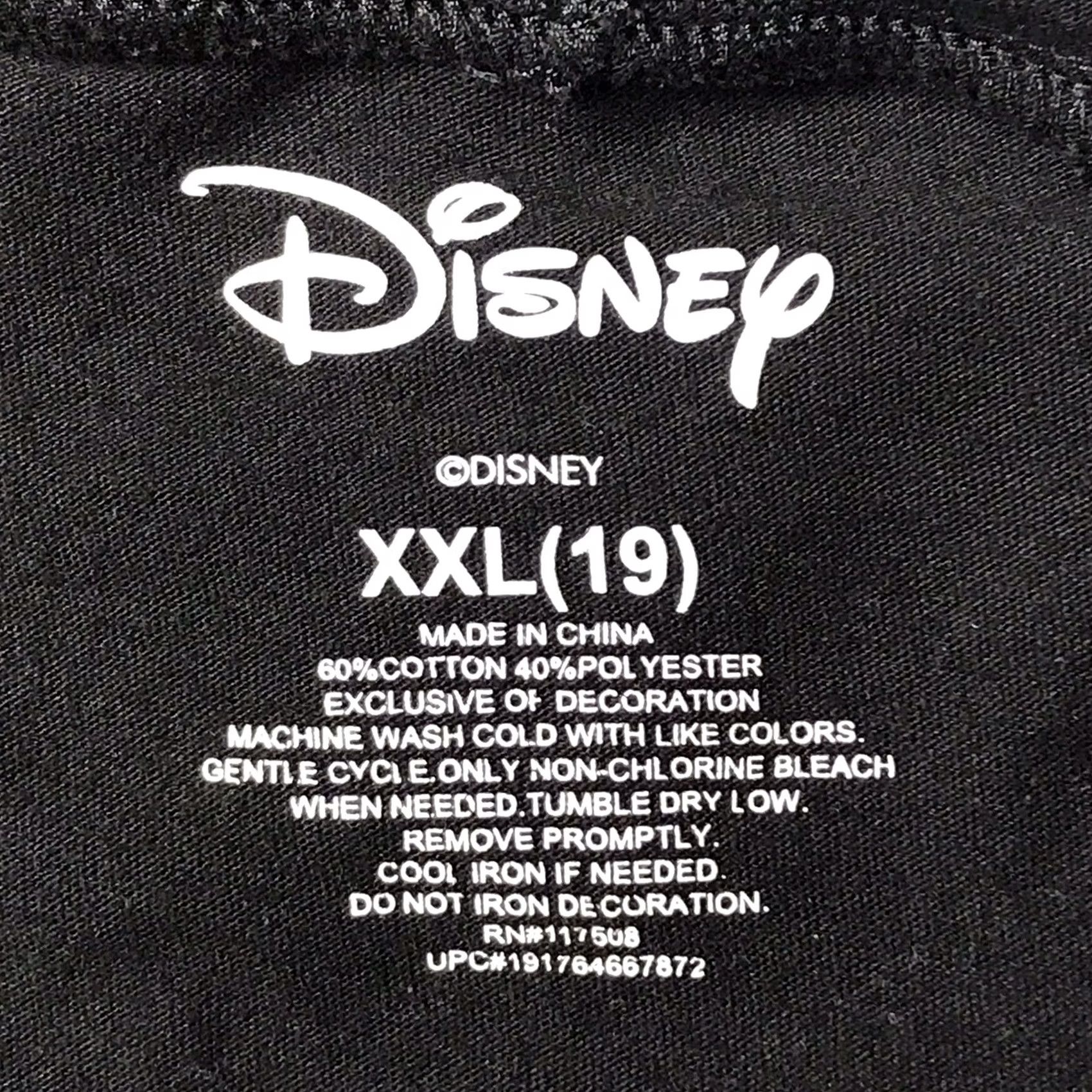 Disney Disney Juniors Women Mickey Mouse Face Graphic Hoodie Ears Short Cap Sleeve T-Shirt XXL Black Cotton Polyester Officially Licensed Disney Cardboard? Size XXL / US 16-18 / IT 52-54 - 3 Thumbnail