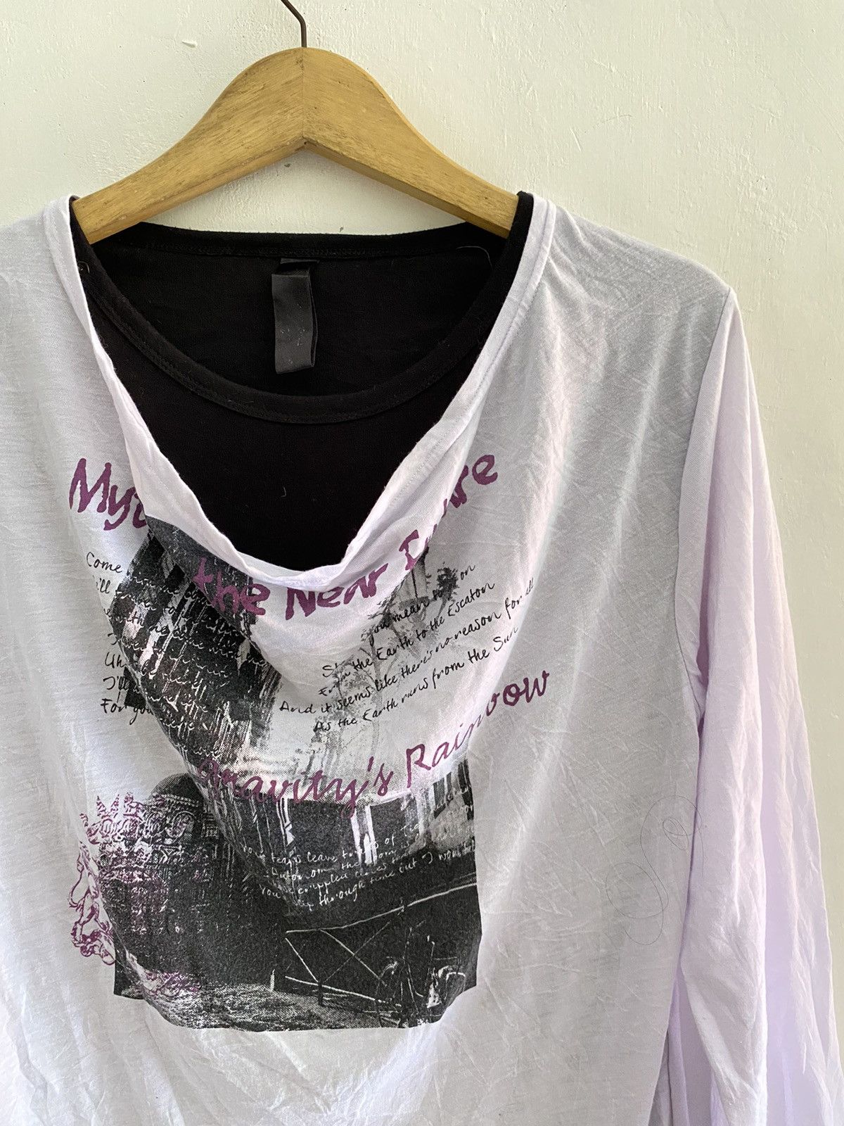 If Six Was Nine × Japanese Brand × Le Grande Bleu (L.G.B.) Japanese berningsho lgb poem double layers tshirt Size US L / EU 52-54 / 3 - 2 Thumbnail