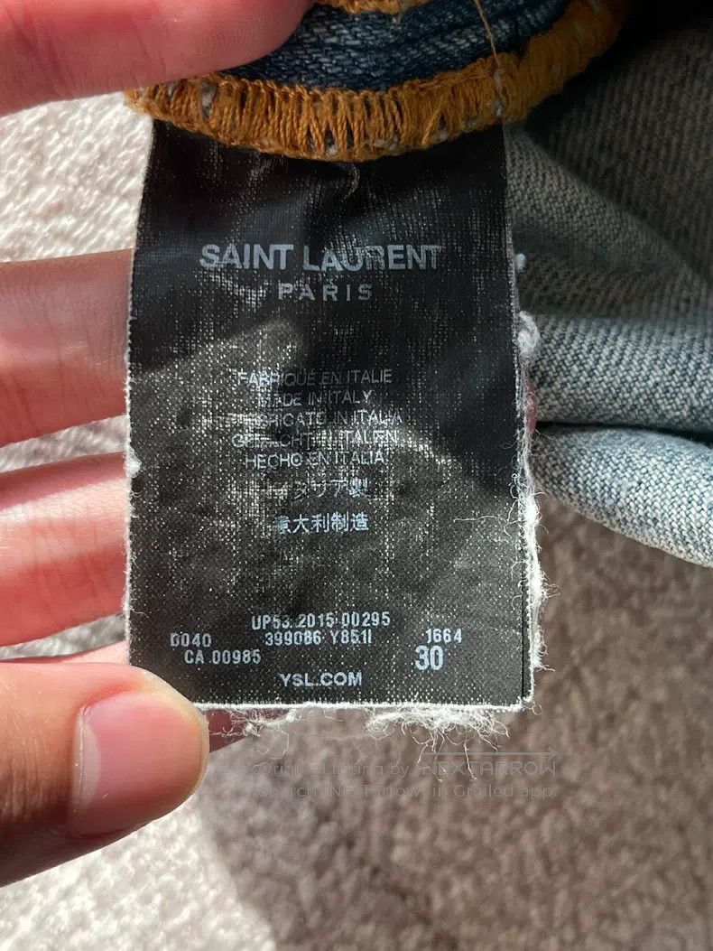 Saint Laurent Paris Saint Laurent Paris Knee Cut Destroyed Denim Pants Size US 30 / EU 46 - 3 Thumbnail