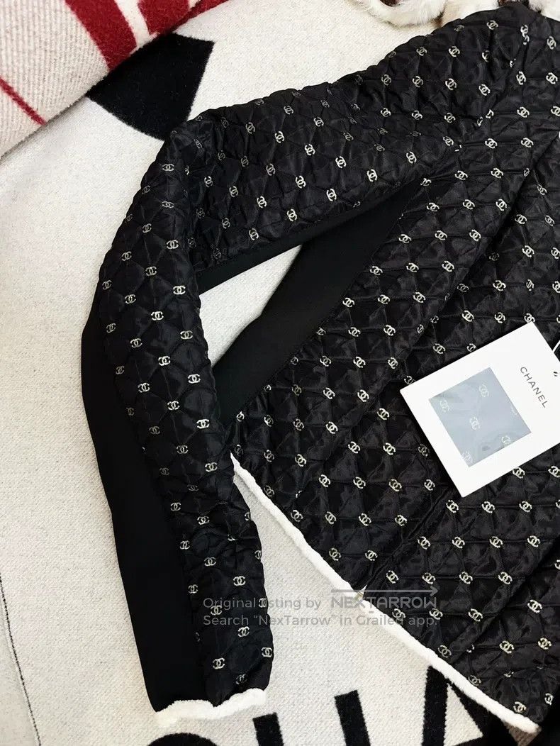 Chanel Chanel Black embroidered full-print double C square collar Size XXS / US 00 / IT 34 - 3 Thumbnail