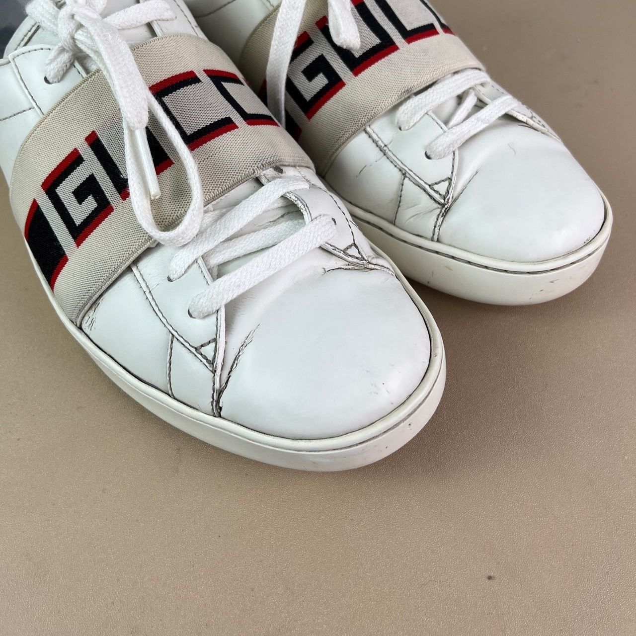 Gucci Gucci Womens White & Red Logo Webbing Low-Top Sneakers Size Size US 6.5 / IT 36.5 - 4 Thumbnail