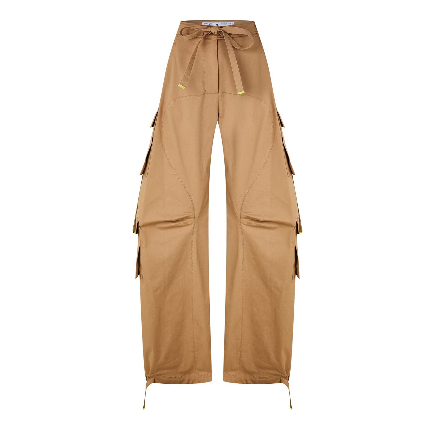 Off-White o1g2r1mq1224 Gabardine Cargo Trouser in Camel Size 30" / US 8 / IT 44 - 1 Thumbnail