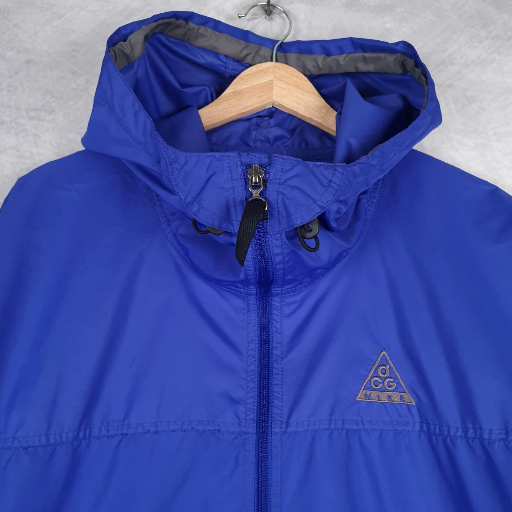 Nike VINTAGE Nike ACG Windbreaker Mens Large Purple Gray Hooded 1/2 Zip Anorak Packable Size US L / EU 52-54 / 3 - 2 Thumbnail