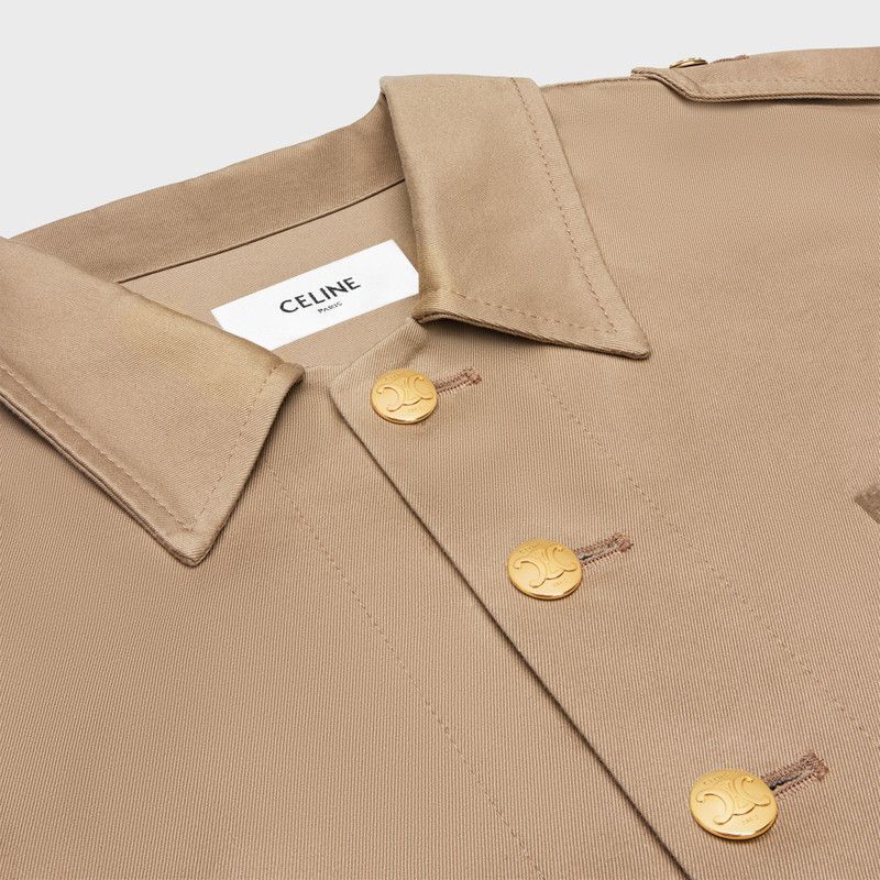 Celine o1w1db10526 2W04B6 Saharienne Jacket in Camel Size XXS / US 00 / IT 34 - 3 Thumbnail