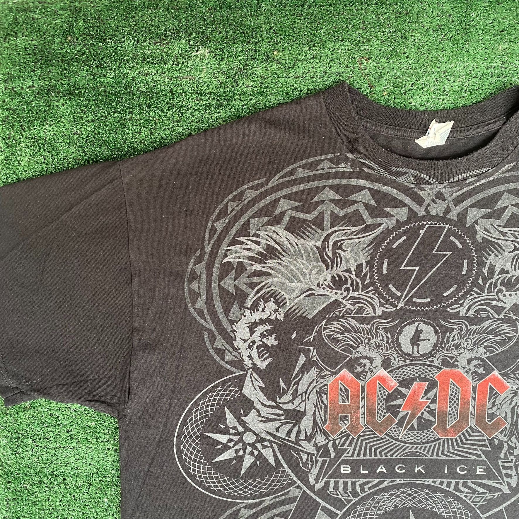 AC/DC Vintage Y2K AC/DC Shirt Black Ice Rock Band All Over AOP Tee Size US XXL / EU 58 / 5 - 2 Thumbnail