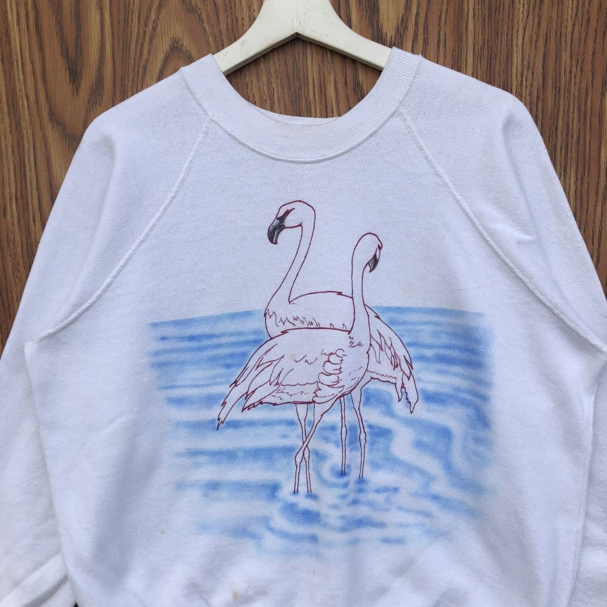 Vintage Vintage Flamingo Sweatshirt Size US L / EU 52-54 / 3 - 3 Thumbnail