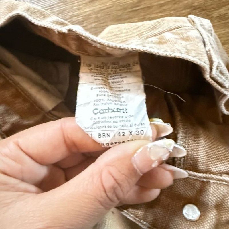 Carhartt Classic Worn Tan Carhartt Carpenter Pants 42x30 Size US 42 / EU 58 - 5 Thumbnail