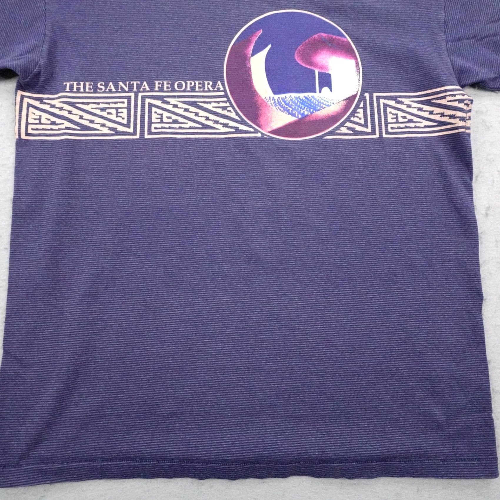 Vintage VINTAGE Santa Fe Opera Shirt Mens Large Blue Stripes Southwestern Single Stitch Size US L / EU 52-54 / 3 - 3 Thumbnail