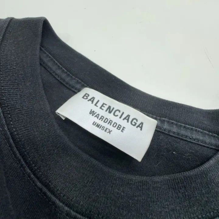 Balenciaga Balenciaga Black Logo Oversized Short Sleeve T-Shirt 0079-2 Size XS / US 0-2 / IT 36-38 - 5 Thumbnail