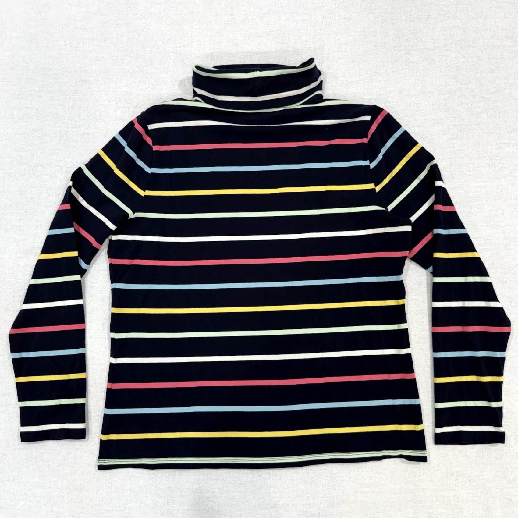 Talbots Talbots Tee Striped Turtleneck Long Sleeves Shirt Women’s Large Stretch Top Size L / US 10 / IT 46 - 3 Thumbnail