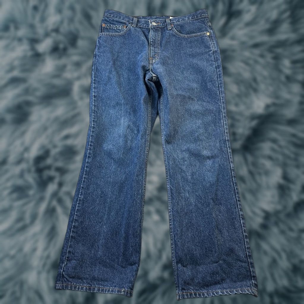 Levi's VINTAGE Levi's 517 Jeans Mens 34x30 Boots Cut Cowboy 90s 1998 Denim Blue 5-Pocket Regular Waist 33in Inseam 30in Men Size US 34 / EU 50 - 1 Thumbnail