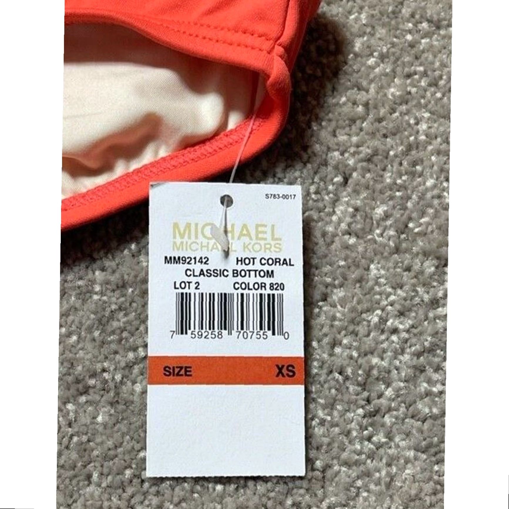 Michael Kors Michael Kors Bikini Bottom XS Bright Coral Retro 80s 90s Y2K Chic Swim Designer Women XS Solid Nylon Spandex Hand Wash Only Size 26" / US 2 / IT 38 - 7 Thumbnail