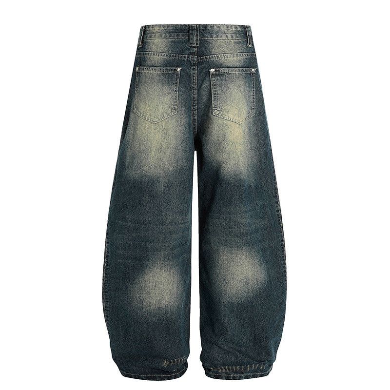 Vintage Retro washed distressed jeans for men Size US 32 / EU 48 - 2 Thumbnail
