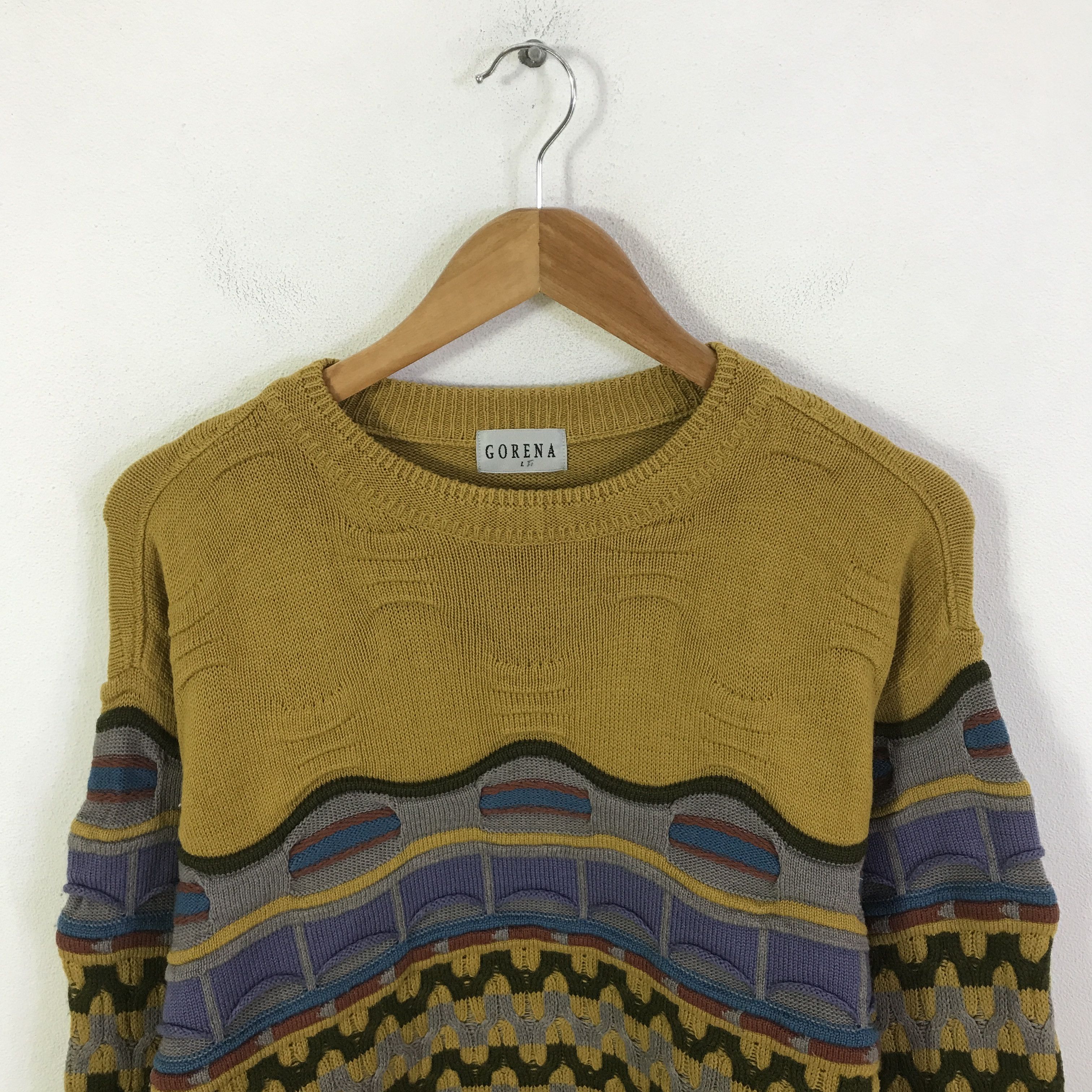 Japanese Brand gorena Japan Multicolour Knitwear Jacket K113B17 Size US L / EU 52-54 / 3 - 2 Thumbnail