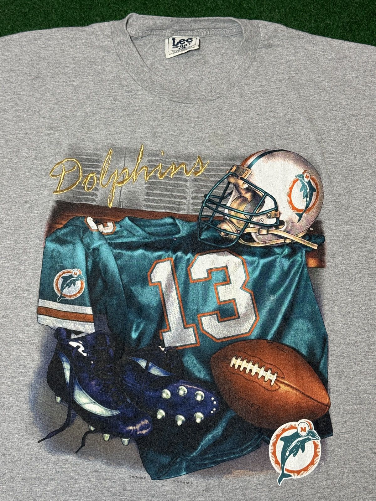 Nutmeg Vintage 90s Miami Dolphins Nutmeg Retro XL Marino T Shirt Size US XL / EU 56 / 4 - 2 Thumbnail