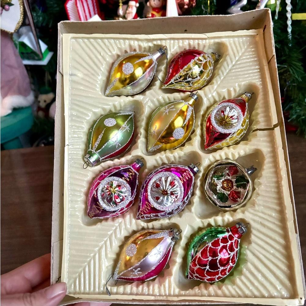 Designer Vintage Mercury Glass Commodore Christmas Ornaments, 10 Size ONE SIZE - 2 Thumbnail