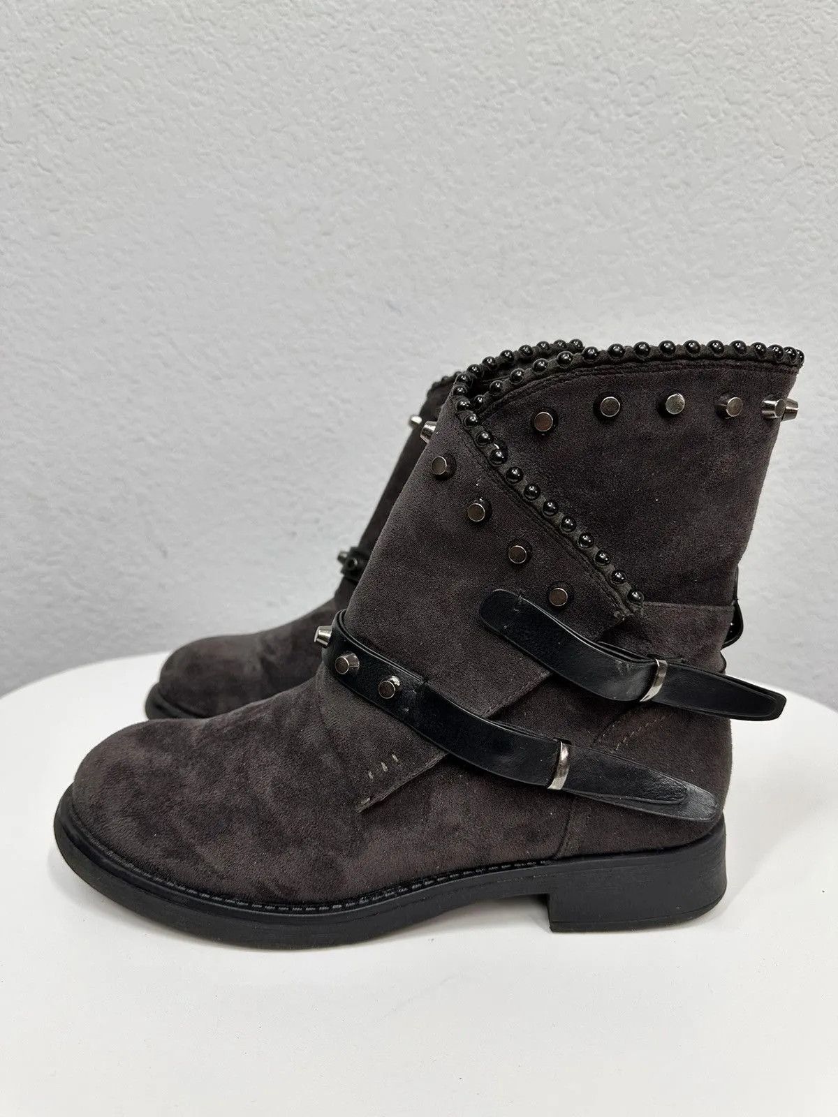 Hedi Slimane Vintage Leather Boots Avant Garde AS 98 Rick Owens Ankle Y2K Size US 7 / EU 40 - 6 Thumbnail