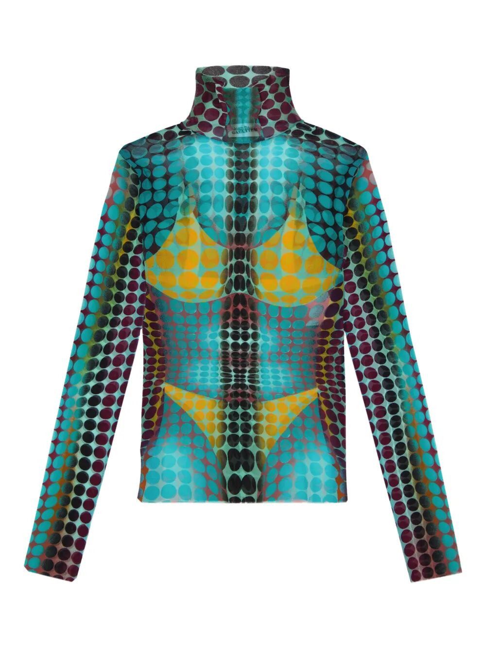 Jean Paul Gaultier "RE-EDITION : HIGH NECK" WITH LONG SLEEVES Size L / US 10 / IT 46 - 1 Thumbnail