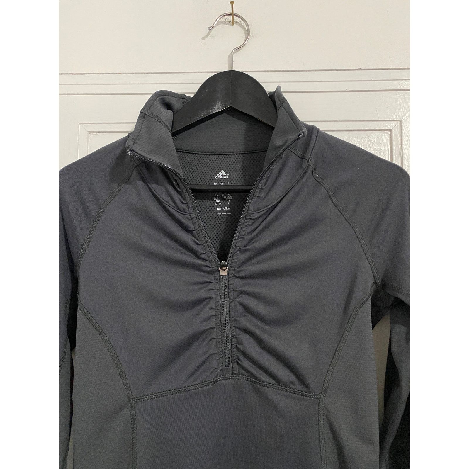 Adidas Gray Adidas Climalite 1/4-Zip Women's Size XS Size XS / US 0-2 / IT 36-38 - 2 Thumbnail