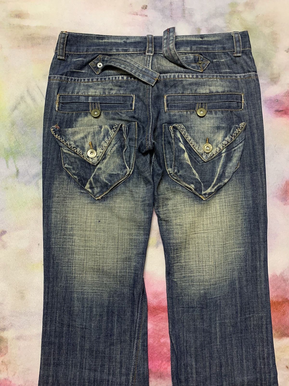 Hysteric Glamour Flare Japanese Brand Lasbegasgate Washed Low Rise Size US 33 - 9 Thumbnail