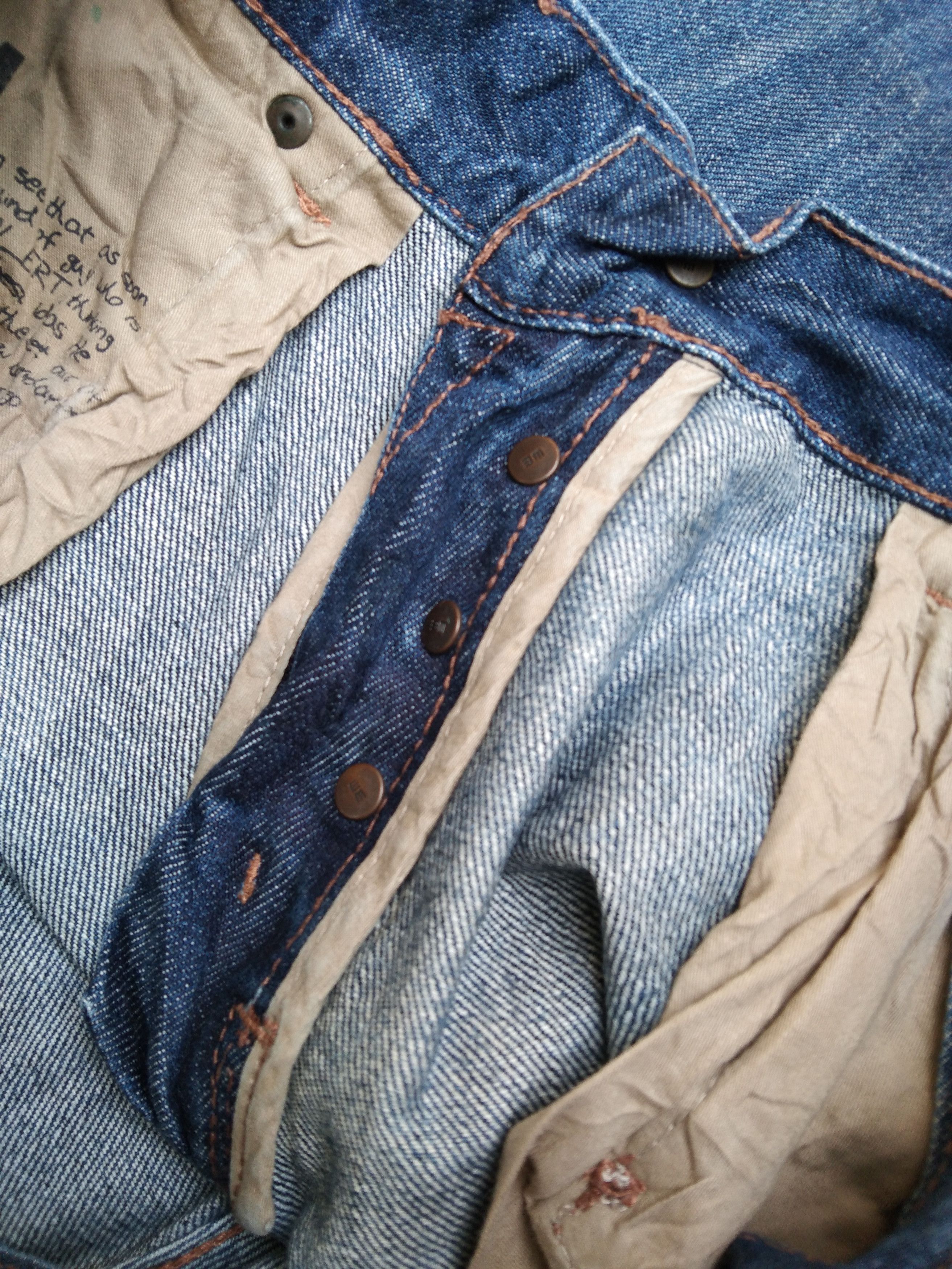 Jean Blue Ridge Denim Regular Fit Straight Leg Jeans 33x32 Size US 33 - 8 Thumbnail
