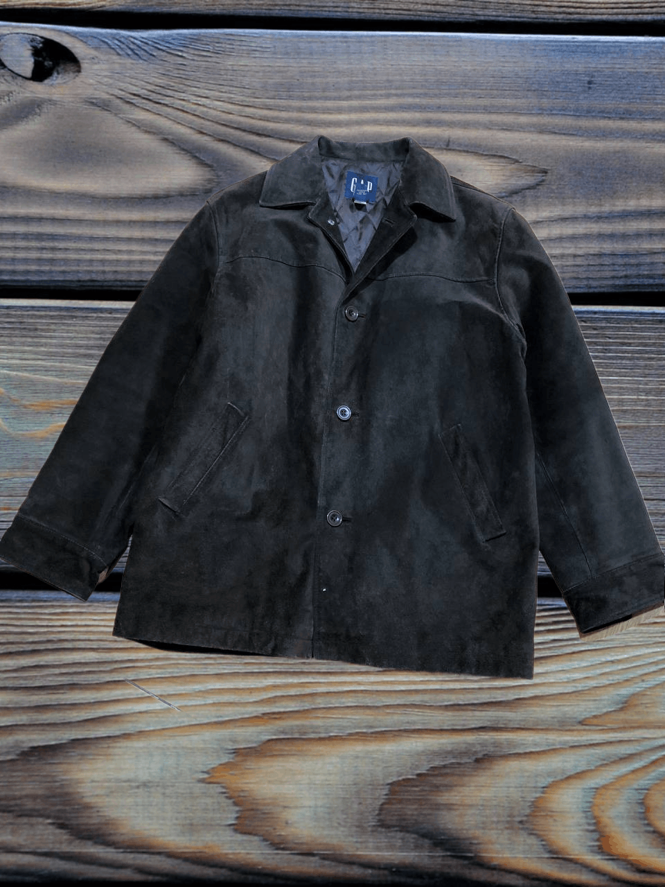 Gap GAP Brown Genuine Leather Jacket Vintage Size US S / EU 44-46 / 1 - 1 Thumbnail