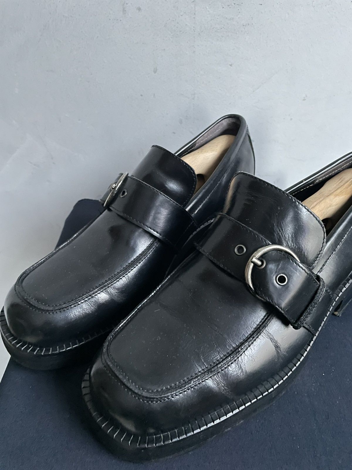 Hedi Slimane Loafers leather Hedi Slimane style boots shoes y2k Size US 9 / EU 42 - 3 Thumbnail