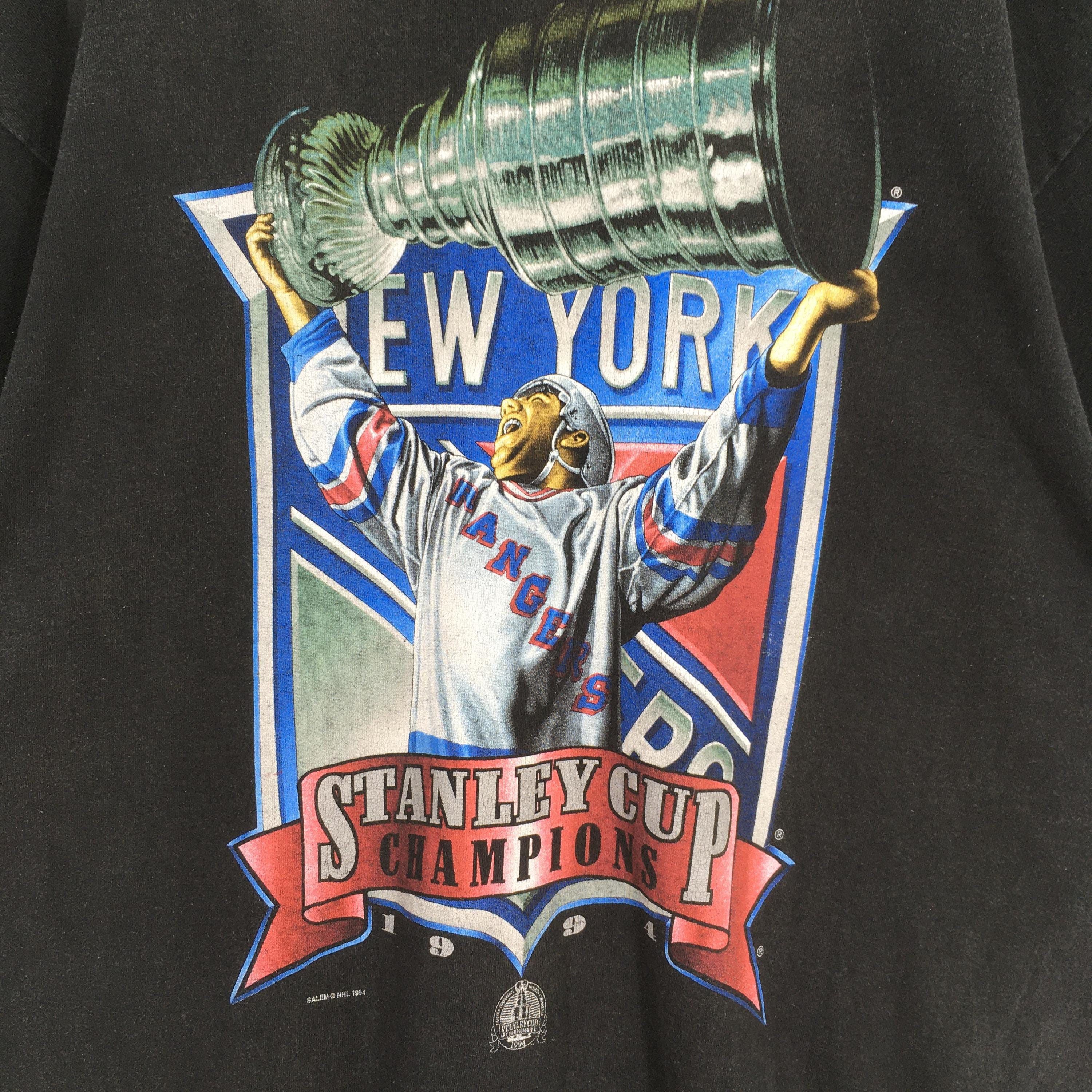 NHL Vintage 90s New York Rangers NHL Black T shirt XLarge Size US XL / EU 56 / 4 - 2 Thumbnail