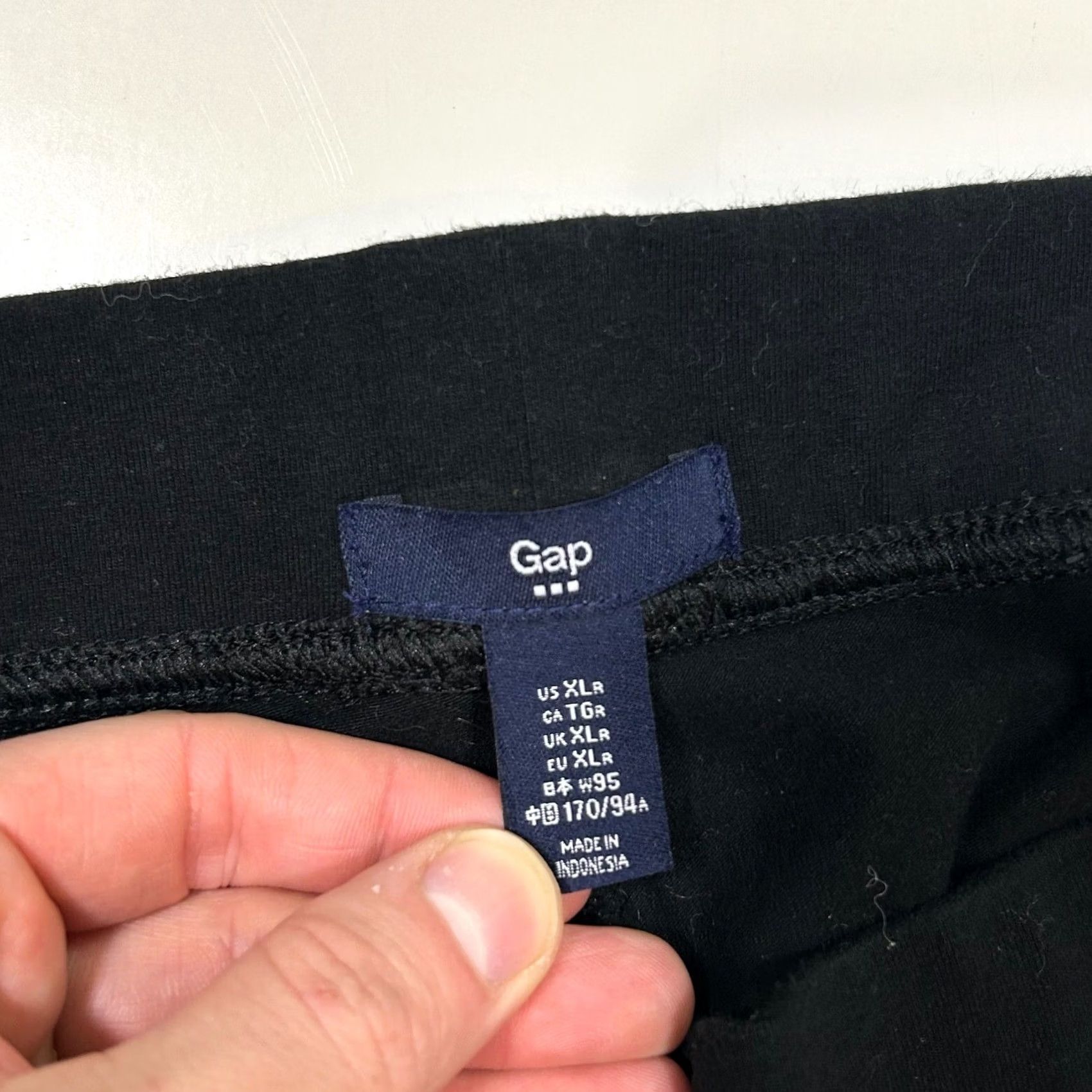 Gap Gap Faux Leather Panel Leggings Black Womens XL Comfort Stretch Size 40" / US 18 - 5 Thumbnail