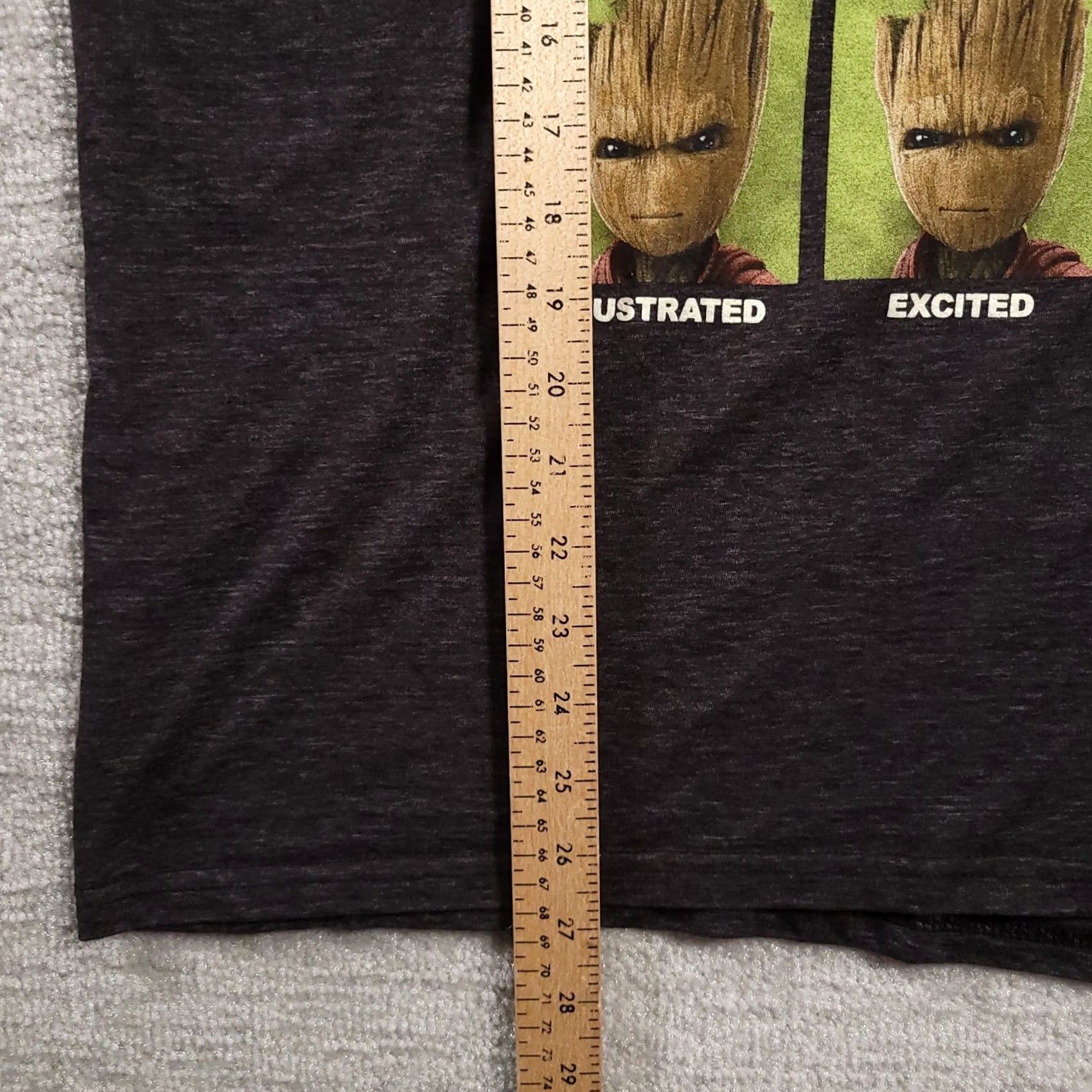 Vintage VINTAGE Guardians Of The Galaxy Vol. 2 Groot Shirt Marvel Gray L Teen Mens Crew Neck Short Sleeve T-Shirt Cartoon Expressions Graphic Print Size US L / EU 52-54 / 3 - 6 Thumbnail