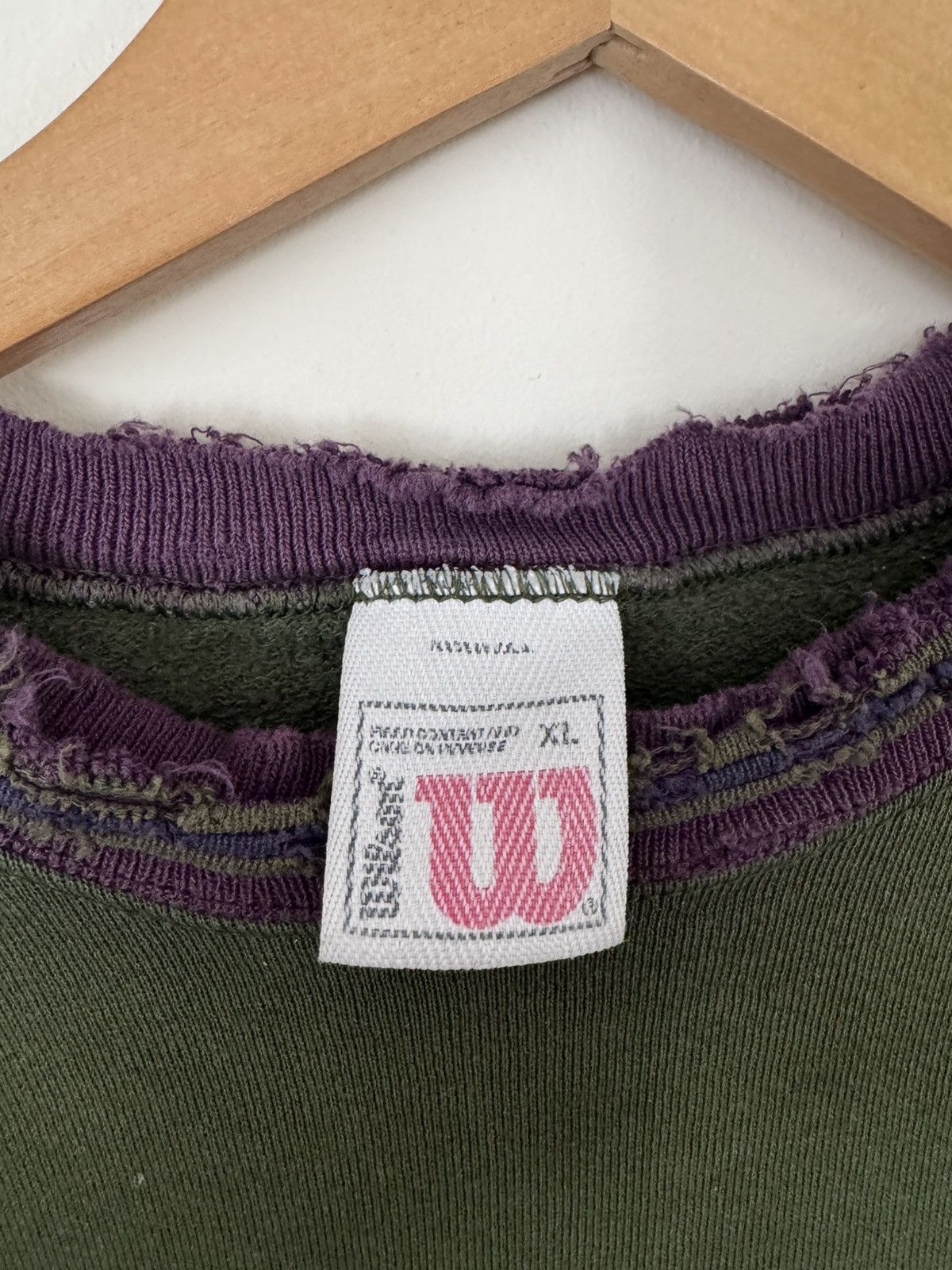 Wilson Wilson Vintage 90s Crewneck Sweatshirt Thrashed Distressed Size US XL / EU 56 / 4 - 9 Thumbnail
