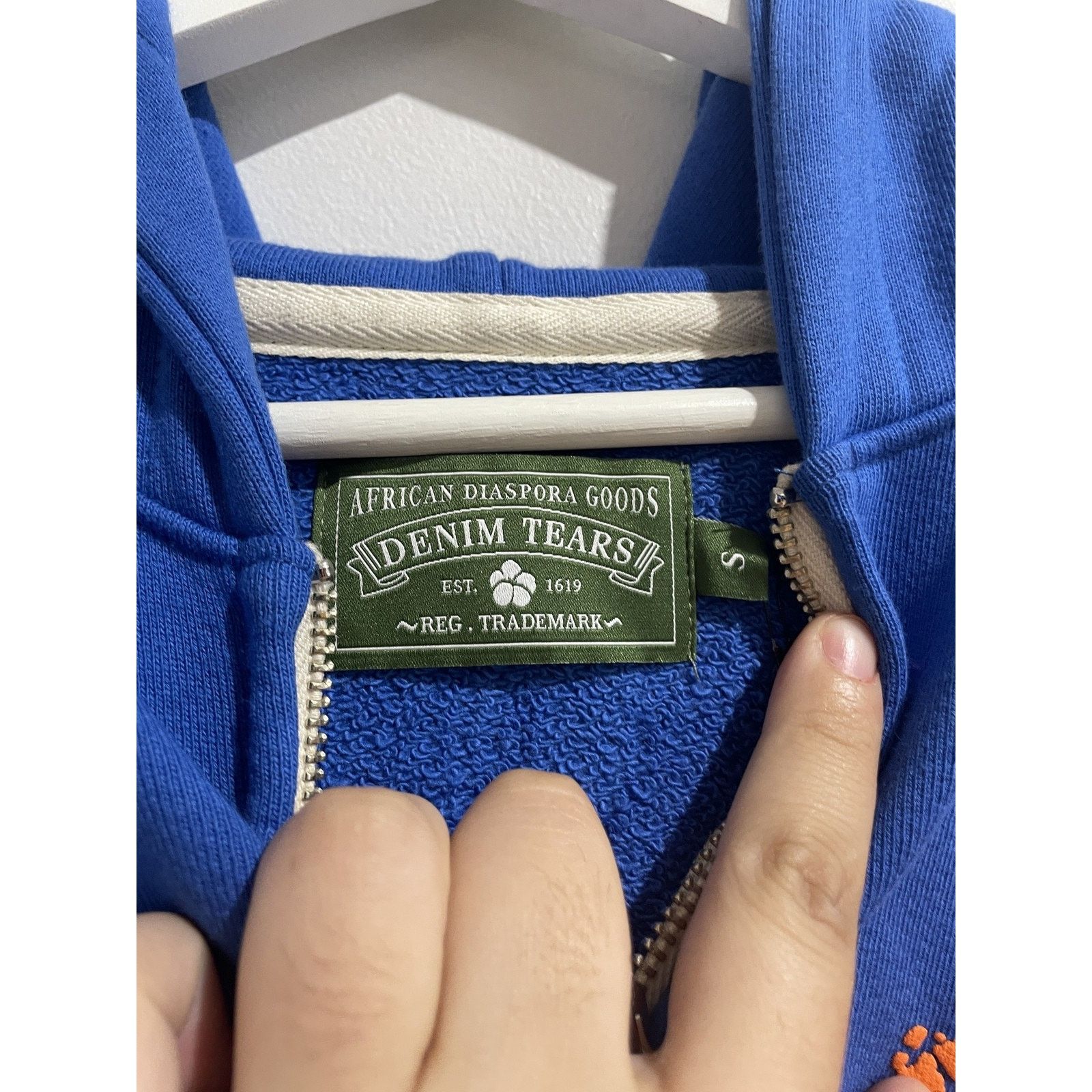 DENIM TEARS DENIM TEAR WREATH ZIP UP BLUE/ORANGE BRAND NEW SIZE SMALL Size US S / EU 44-46 / 1 - 2 Thumbnail