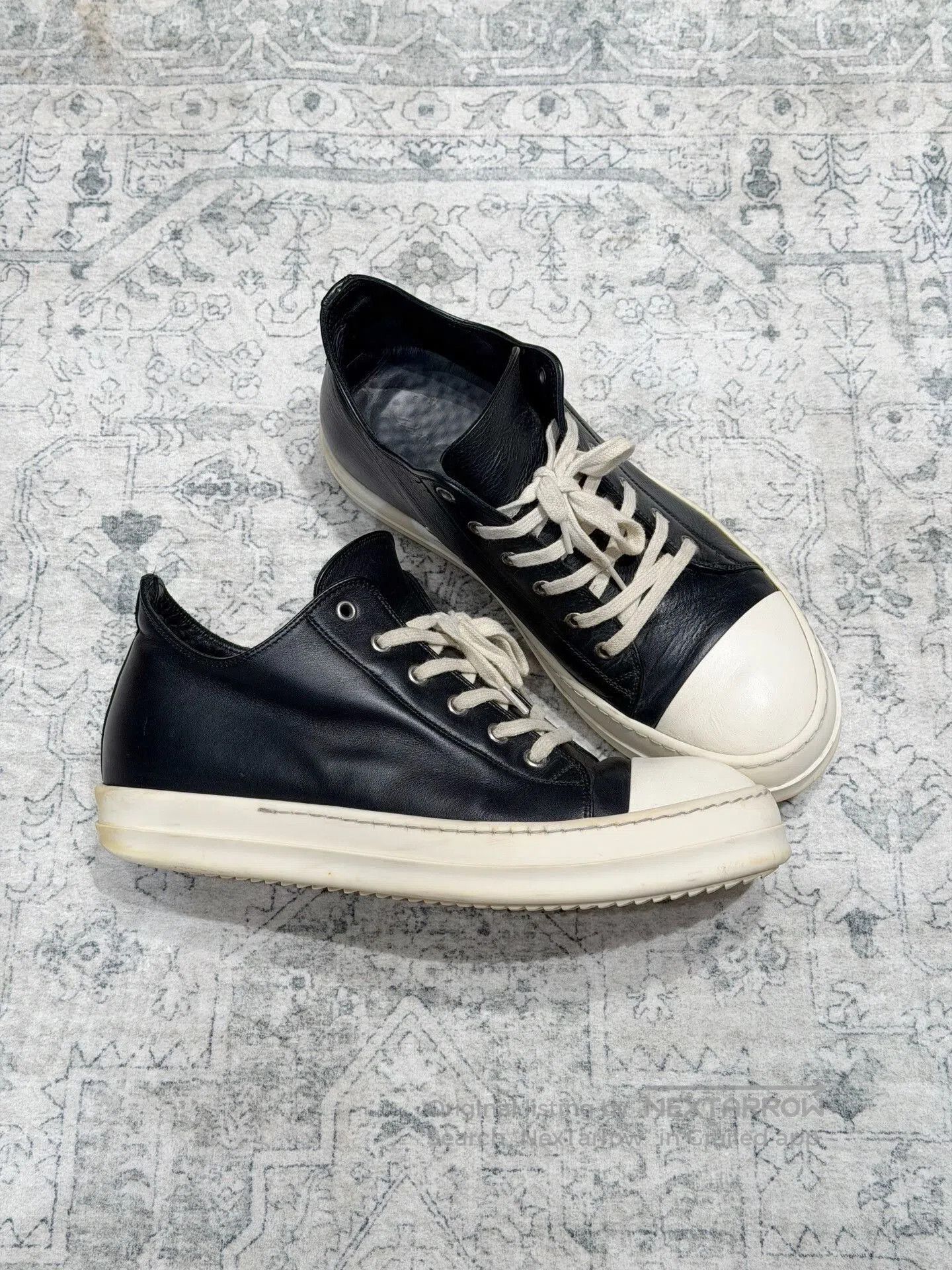 Rick Owens Rick Owens x Converse Leather Low Top. Size US 10 / EU 43 - 3 Thumbnail