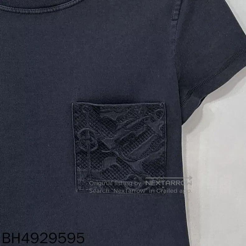 Hermes Hermes Black Embossed Pocket Short-Sleeve Size XXS / US 00 / IT 34 - 3 Thumbnail