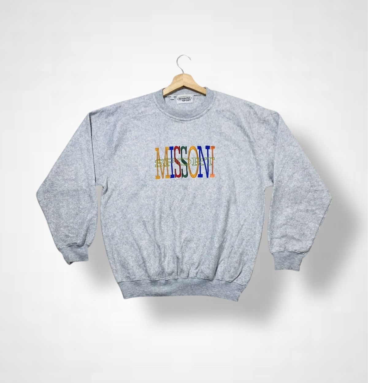 Missoni Vintage 90s Missoni Sport Spellout Multicolour Sweatshirt Size US M / EU 48-50 / 2 - 3 Thumbnail
