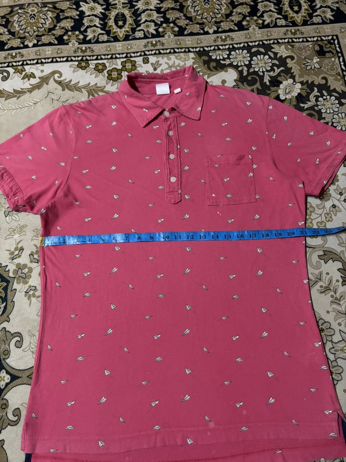 Designer × Michael Bastian × Uniqlo Michael Bastian X Uniqlo Full Print Polo Tee Size US L / EU 52-54 / 3 - 7 Thumbnail