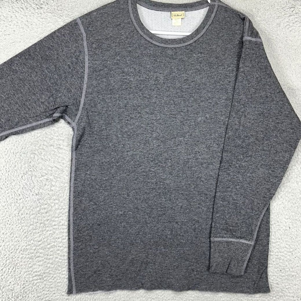 Vintage L.L. Bean Baselayer Wool Nylon Blend Crewneck Sweater Mens Large Grey Pullover Sweater Size US L / EU 52-54 / 3 - 2 Thumbnail