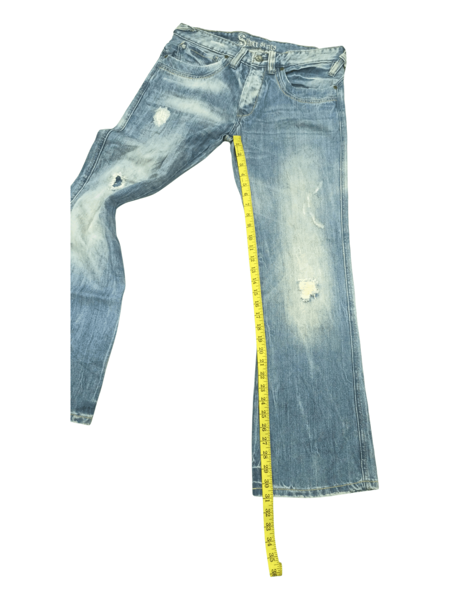Silver Jeans Co. Vintage Silver Jeans Distressed Faded Flare Denim Size US 31 - 21 Thumbnail