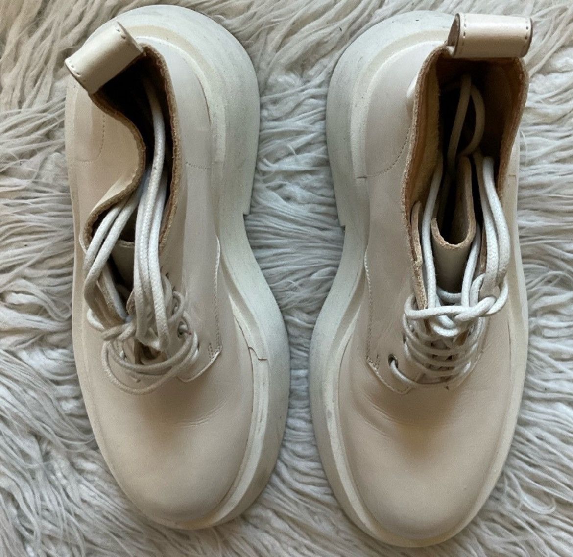Marsell Marsèll Microne Chunky Ivory White Platform Boots Size US 5 / IT 35 - 6 Thumbnail