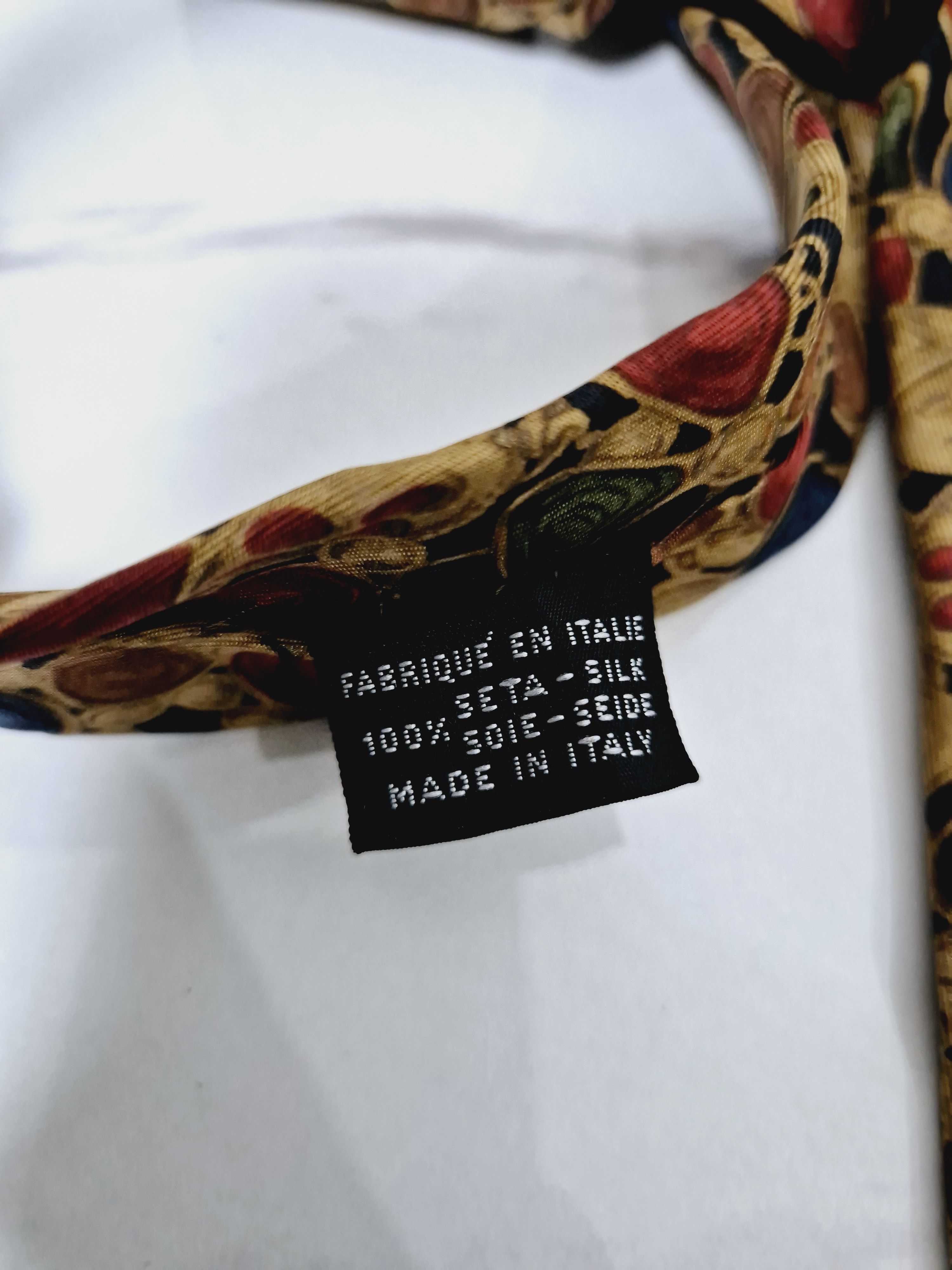 Chanel Chanel Vintage Multi Gem Jewelry Print Silk Tie Size ONE SIZE - 4 Thumbnail