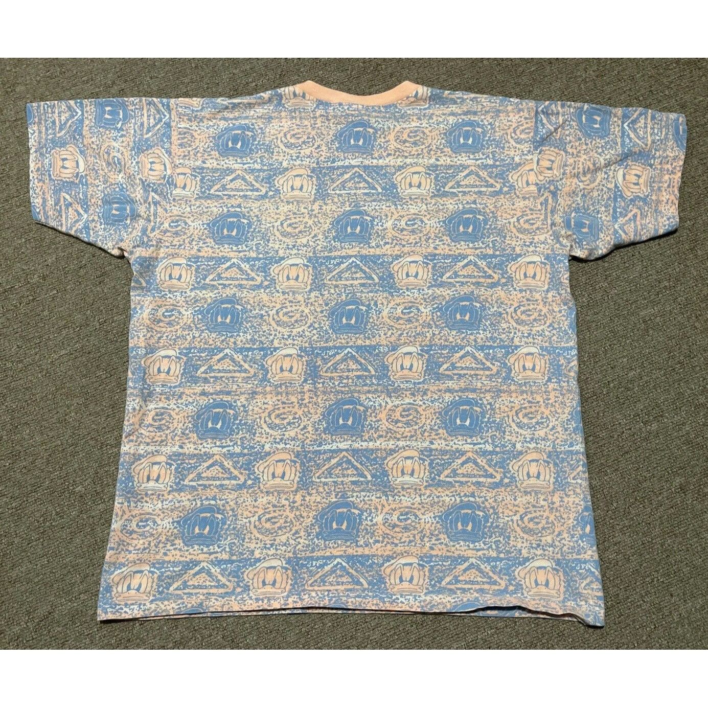 Disney Vintage 80s S/M Disney World Donald Duck Mickey AOP Single S Size US M / EU 48-50 / 2 - 2 Thumbnail