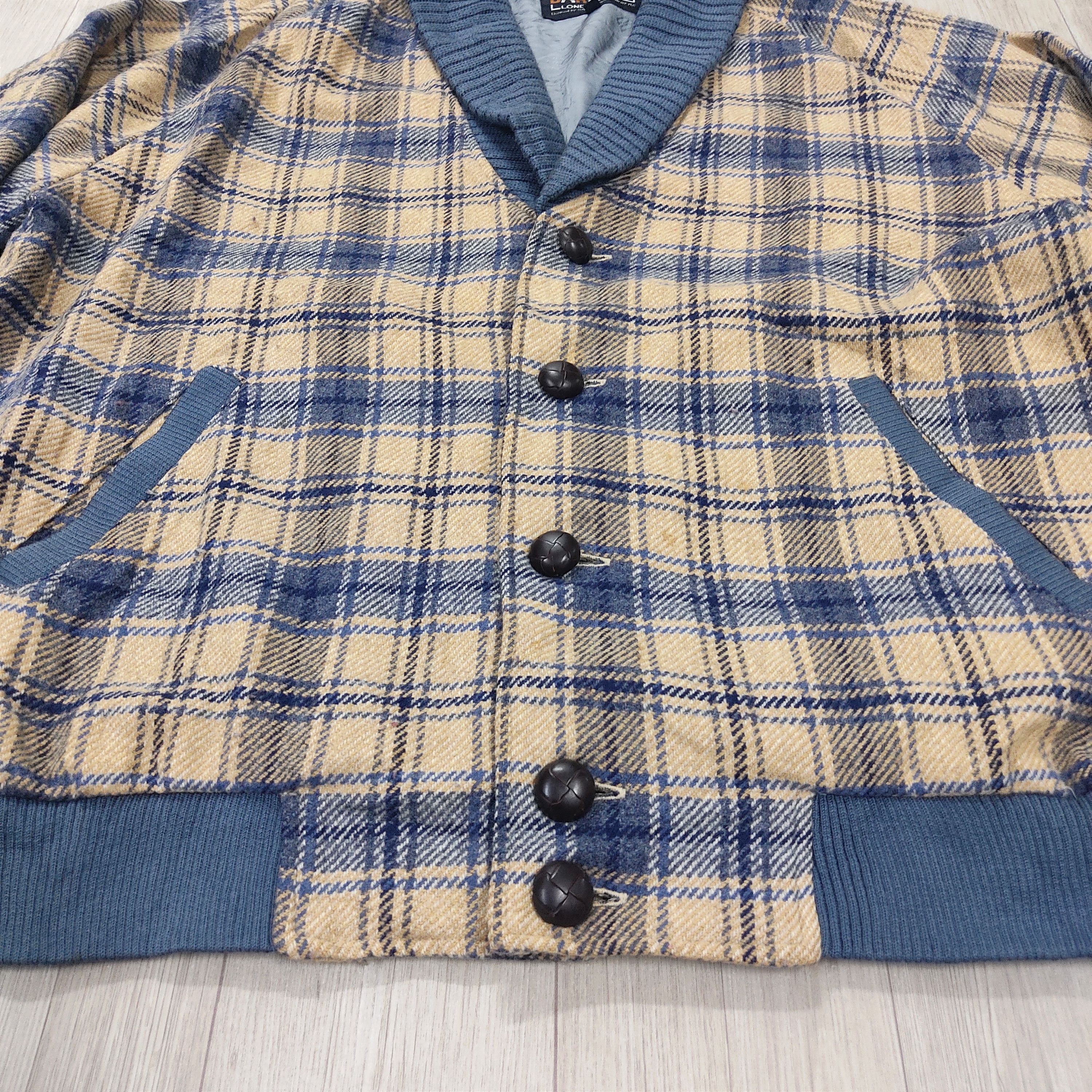 DAKS × Vintage DAKS LONDON Plaid Blouson Men Wool Jacket Size US L / EU 52-54 / 3 - 6 Thumbnail